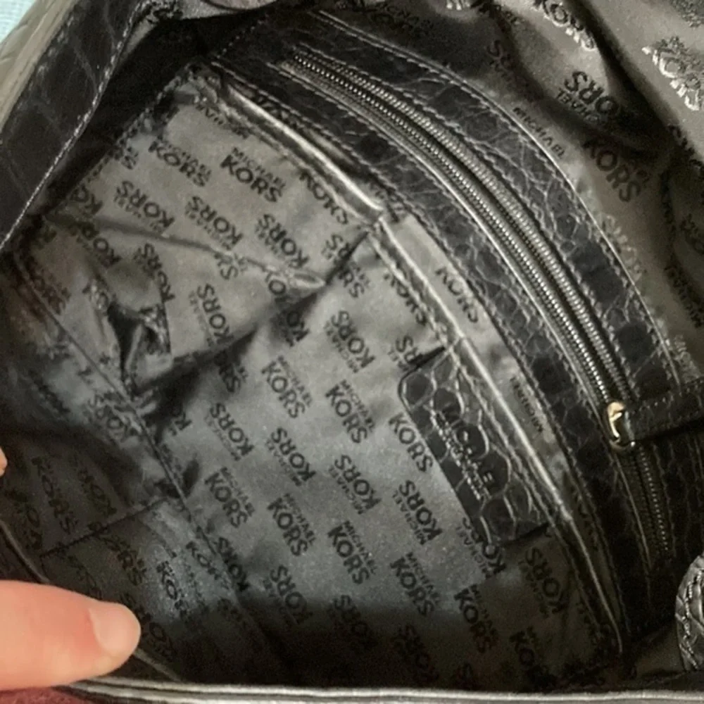 Michael kors crocodile embossed bag